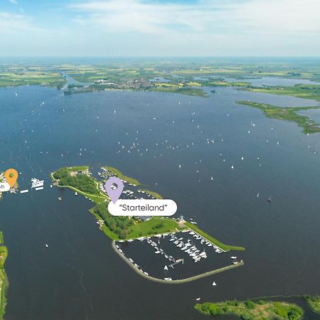Welcome In - Houseboat 'Elysium' Met Eigen Aanlegsteiger Sneek - Offingawier Eksteriør bilde